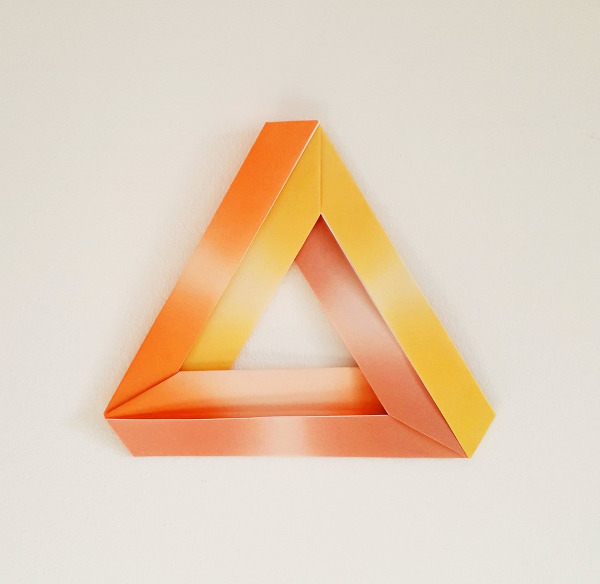 Penrose triangle origami
