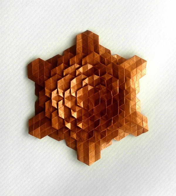 Spread hex tessellation origami